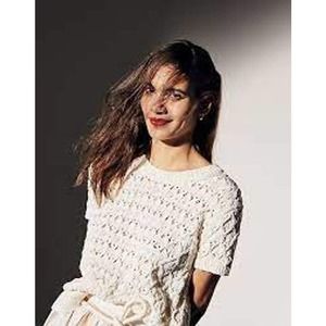 Madewell Carrington cream open knit short sleeve sweater